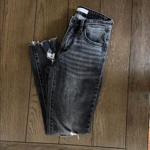 KanCan Charcoal Distressed Skinny Jeans
